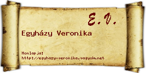 Egyházy Veronika névjegykártya