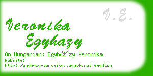 veronika egyhazy business card